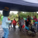 Dzień Dziecka 2022 na ROD im. 40-lecia WP w Pile - dzieci podczas tańca