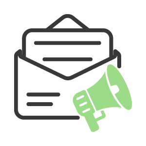 ROD im. 40-Lecia WP w Pile - ikona megafonu z listem w kopercie