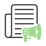 ROD im. 40-Lecia WP w Pile - ikona megafonu z pismem