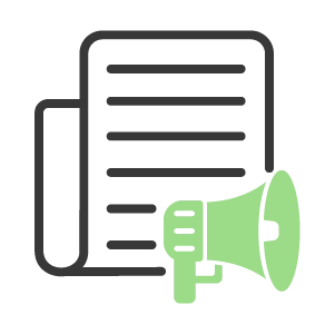 ROD im. 40-Lecia WP w Pile - ikona megafonu z pismem