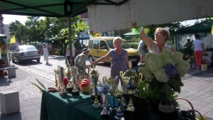 Korso 2018 w Pile - puchary rozstawione na stole