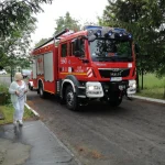 Piknik z okazji Dnia Dziecka - pojazd strażacki