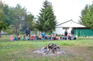 Wizyta przedszkola Bajka - ognisko