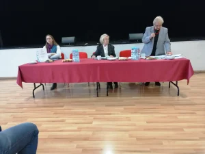 Zebranie działkowców 25.03.2023 - zarząd przy stole